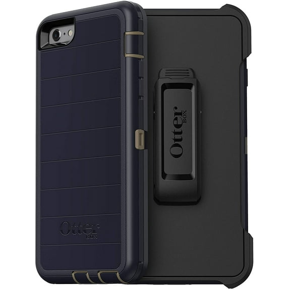 OtterBox Defender Series Rugged Case & Belt Clip Holster for iPhone 6s PLUS & iPhone 6 PLUS - Retail Packaging - Dark Lake - With Microbial Defense