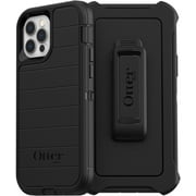 OtterBox Defender Series Rugged Case for Apple iPhone 12 & iPhone 12 Pro - Black with Microbial Defense