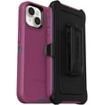 thumbnail image 1 of OtterBox Defender Series Rugged Holster Cell Phone Case for iPhone 14 and 13, Pink and Black, 1 of 8
