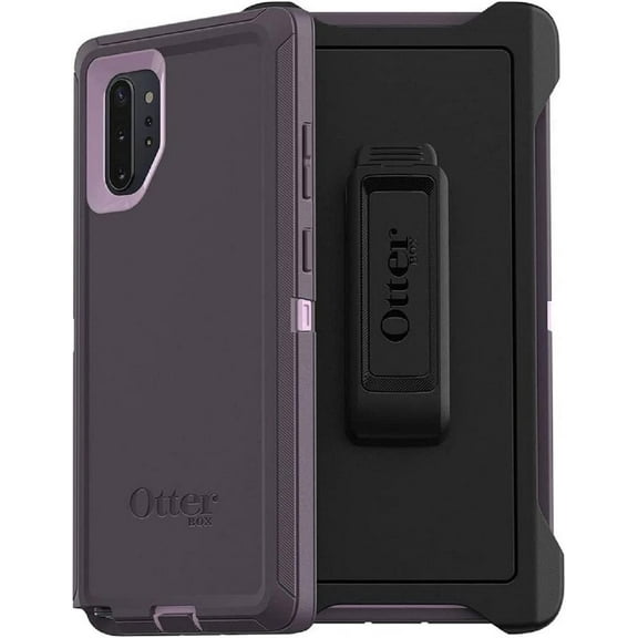 OtterBox Defender Series Screenless Edition Case for Galaxy Note10+ Only - Holster Clip Included - Non-Retail Packaging - Purple Nebula Winsome Orchid/Night Purple