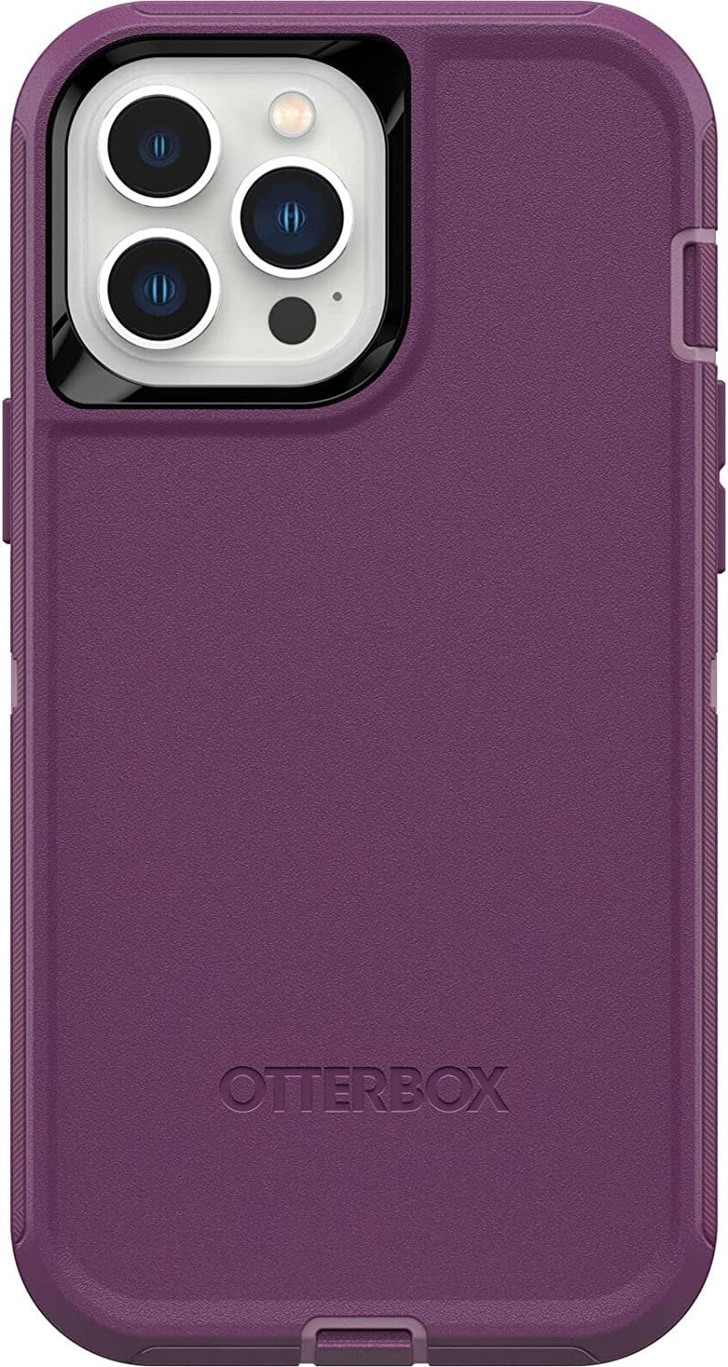 OtterBox Defender Series Screenless Edition Case for iPhone 13 Pro Max & iPhone 12 Pro Max Only - Case Only - Non-Retail Packaging - Happy Purple