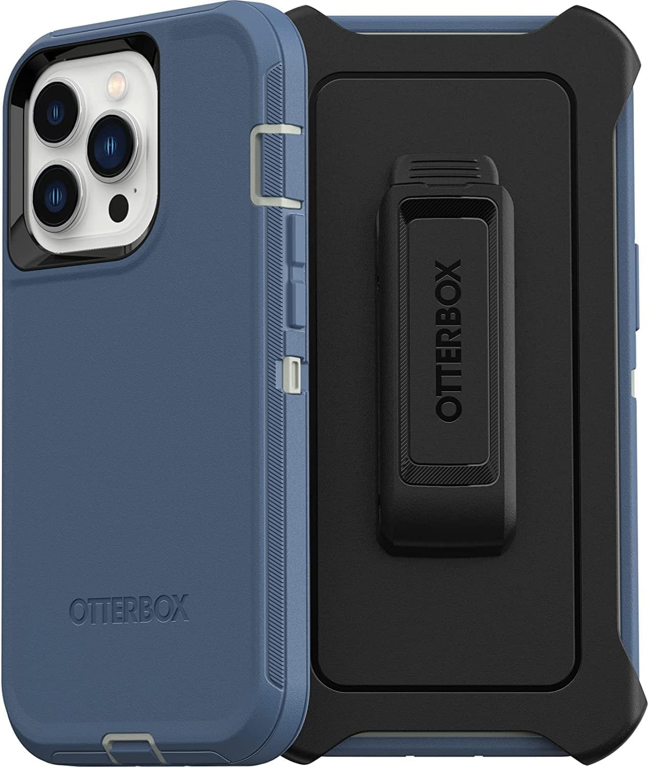 OtterBox Defender Series Screenless Edition Case for iPhone 13 Pro Only - Holster Clip Included - Non-Retail Packaging - Fort Blue