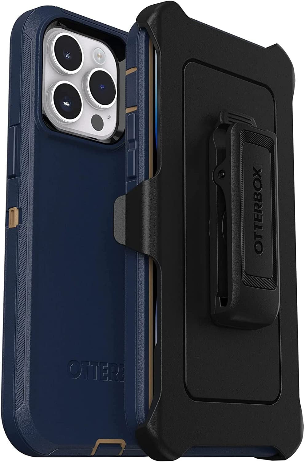 OtterBox Defender Series Screenless Edition Case for iPhone 14 Pro Max Only - Holster Clip Included - Non-Retail Packaging - Blue Suede Shoes