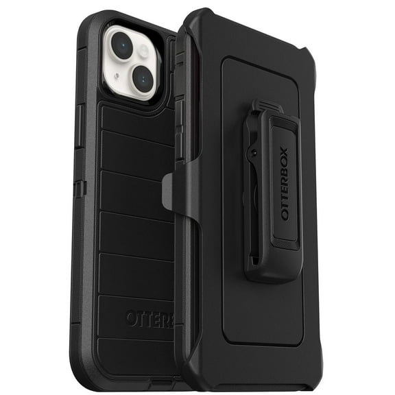 OtterBox Defender Series Screenless Edition Case for iPhone 14 Plus Only - Holster Clip Included - Microbial Defense Protection - Non-Retail Packaging - Black