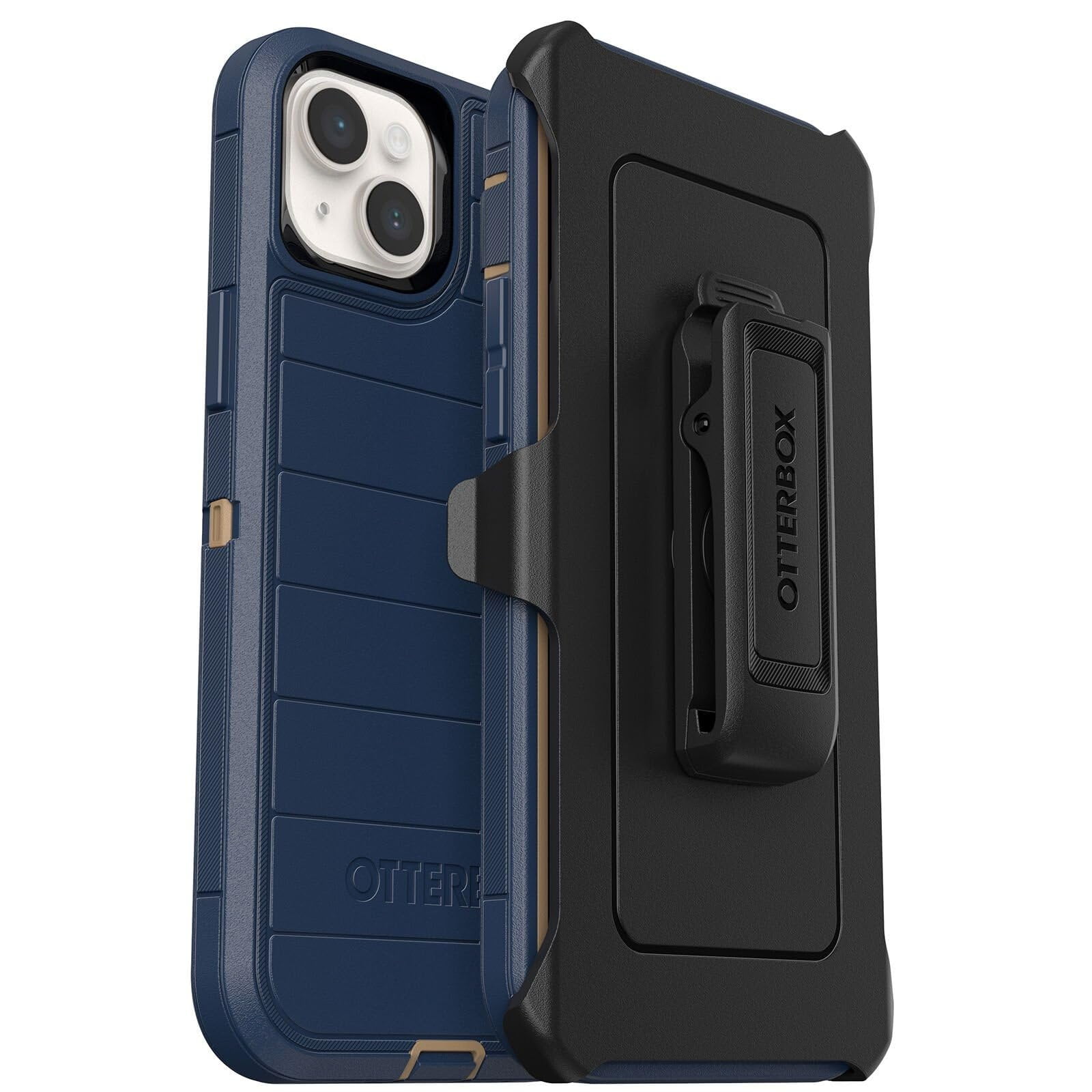 OtterBox Defender Series Screenless Edition Case for iPhone 14 Plus Only - Holster Clip Included - Microbial Defense Protection - Non-Retail Packaging - Blue