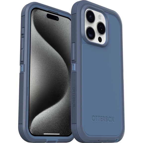 OtterBox Defender Series XT Case with MagSafe for iPhone 15 Pro, Baby Blue Jeans