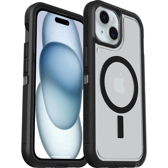 OtterBox Defender Series XT Case with MagSafe for iPhone 15, iPhone 14 and iPhone 13, Dark Side