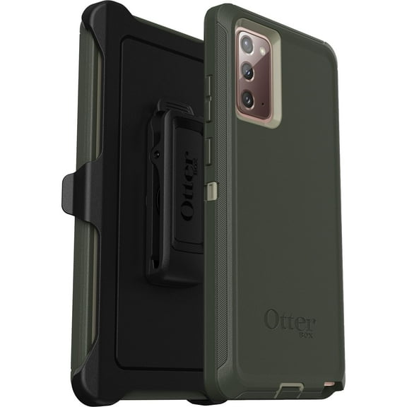 OtterBox Galaxy Note 20 5G Only - Defender Series Case - Lichen The Trek Green - Rugged & Durable - with Port Protection - Holster Clip Included - Non-Retail Packaging