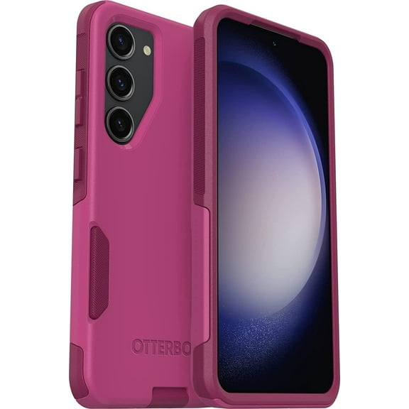 OtterBox Galaxy S23 Only - Commuter Series Case - Into The Fuchsia Pink, Slim & Tough, Pocket - Friendly - with Port Protection - Non-Retail Packaging