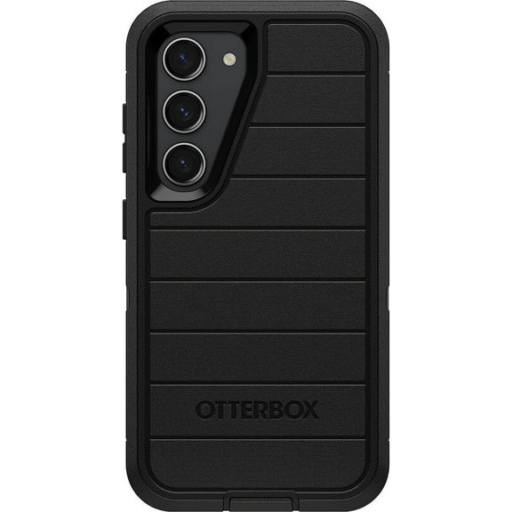 OtterBox Galaxy S23 Only - Defender Series Case - Black, Rugged & Durable - with Port Protection - Case Only - Microbial Defense Protection - Non-Retail Packaging