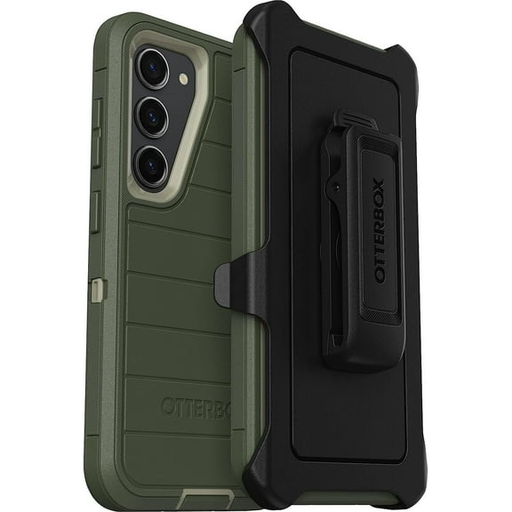 OtterBox Galaxy S23 Only - Defender Series Case - Lichen The Trek, Rugged & Durable - with Port Protection - Includes Holster Clip Kickstand - Microbial Defense Protection - Non-Retail Packaging
