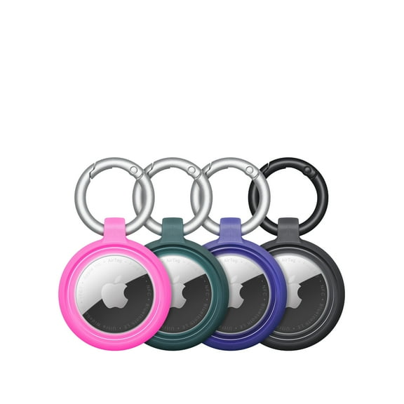 OtterBox LUMEN SERIES AirTag Case - 4 Pack - Ocean Life (Black/Green/Blue/Pink)