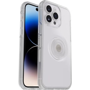 OtterBox Otter+Pop Protective Case with PopSockets PopGrip for iPhone 14 Pro, Clear