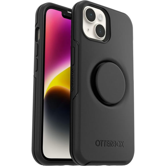 OtterBox Otter + Pop Symmetry Series Case for iPhone 14 Plus, Black