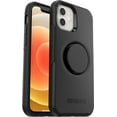 thumbnail image 1 of OtterBox + Pop Symmetry Series Case for iPhone 12 & 12 Pro Only - Retail Packaging Black, 1 of 8