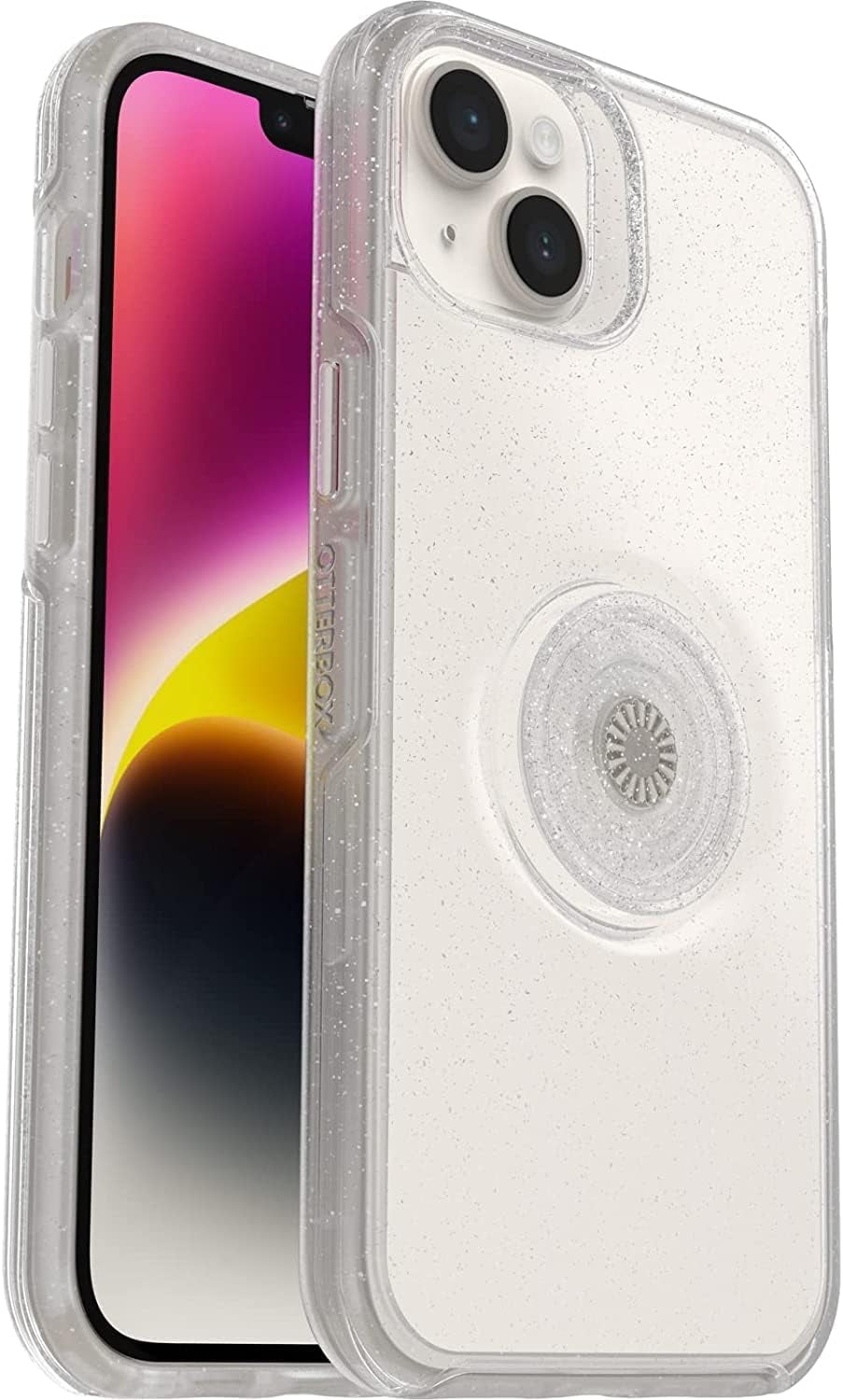 OtterBox + Pop Symmetry Series Slim Case for iPhone 14 Plus with PopSockets PopGrip, Stardust