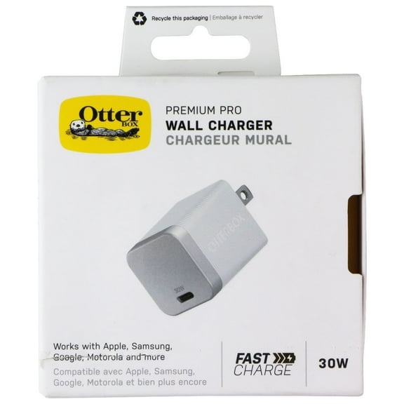 OtterBox Premium Pro - Power adapter - 30 Watt - 3 A - iP, PD (24 pin USB-C) - lunar light