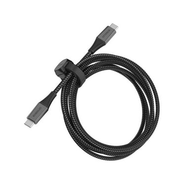 OtterBox Premium Pro Fast Charge USB-C to USB-C Braided Cable, 2m (6.6ft) long - Black
