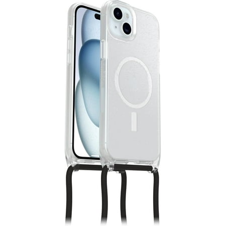 OtterBox React Necklace Case with MagSafe for iPhone 15 Plus and 14 Plus, Clear