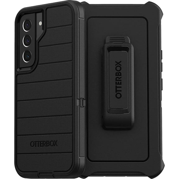 OtterBox Samsung Galaxy S22 (Only) - Defender Series Pro Case - Black - Screenless Edition - Holster Clip Included - Non-Retail Packaging