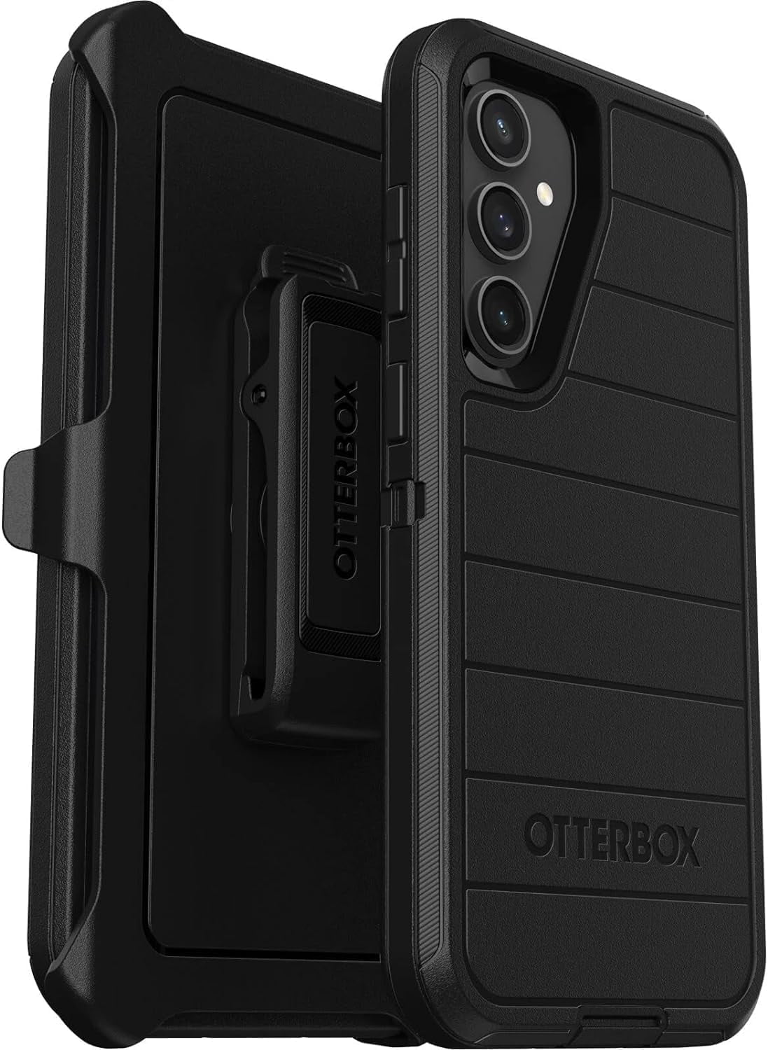 OtterBox Samsung Galaxy S23 FE (Only) - Defender Pro Series Case - Black - Holster Clip Included - Non-Retail Packaging