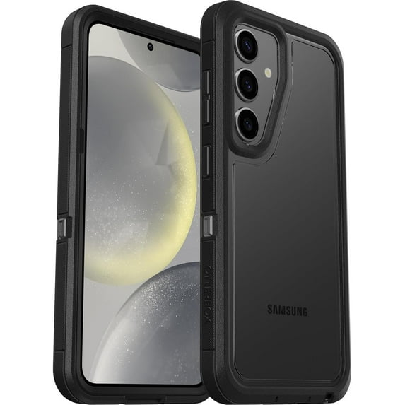 OtterBox DEFENDER SERIES XT Clear Case for Galaxy S24 - Dark Side (Clear/Black)