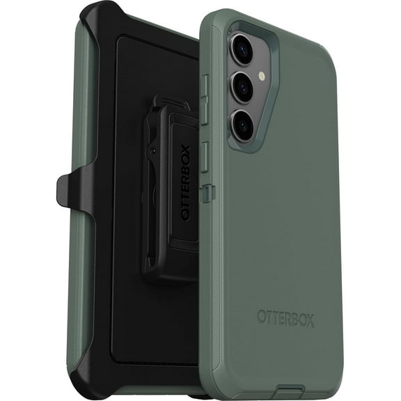 OtterBox Samsung Galaxy S24 Plus Only - Defender Series Case - Forest Ranger Green - Rugged & Durable - with Port Protection - Holster Clip Includes - Non-Retail Packaging
