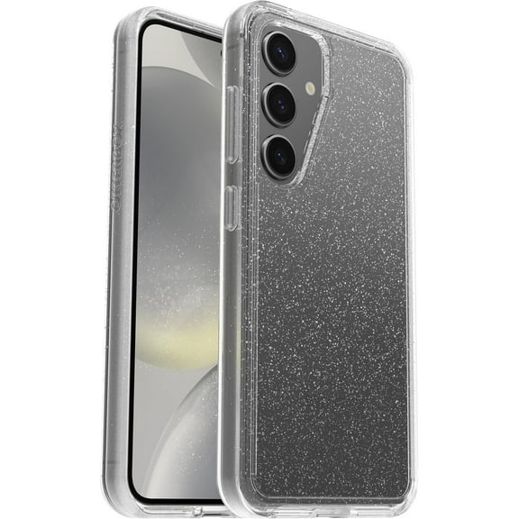 OtterBox Samsung Galaxy S24 Only - Symmetry Series Clear Case - Stardust Clear/Glitter - Ultra-Sleek - Wireless Charging Compatible - Raised Edges Protect Camera & Screen - Non-Retail Packaging