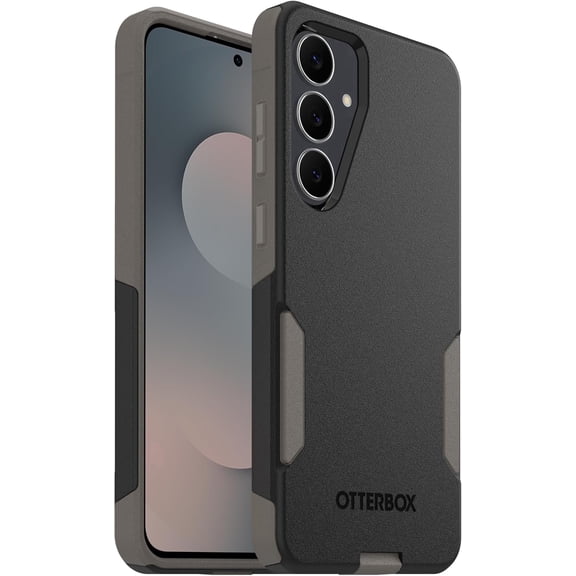 OtterBox Samsung Galaxy S25 FE (Only) - Commuter Series Case - Midnight Cashew (Black & Grey) - Slim & Tough - Pocket-Friendly - with Port Protection