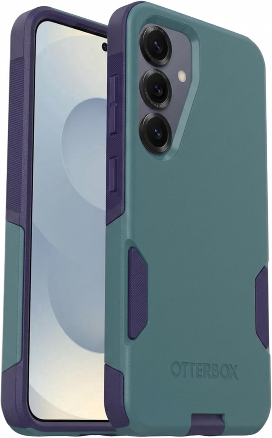 OtterBox Samsung Galaxy S25 (Only) - Commuter Series Case - Harbor Storm (Green & Purple) - Slim & Tough - Pocket-Friendly - with Port Protection