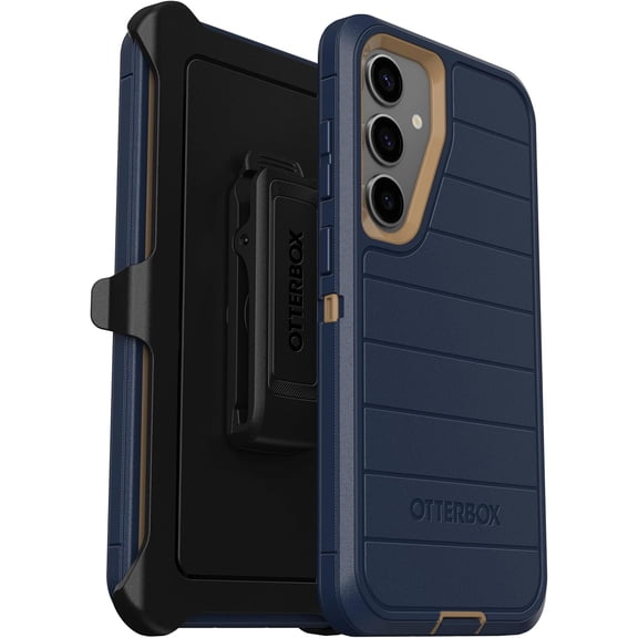 OtterBox Samsung Galaxy S25+ (Only) - Defender Series Pro Case - Blue Suede Shoes - Screenless - Rugged & Durable - with Port Protection - Holster Clip Included - Non-Retail Packaging