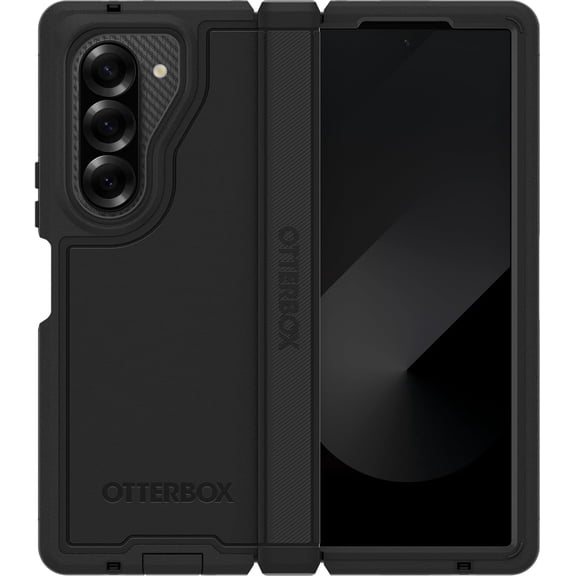OtterBox Samsung Galaxy Z Fold6 (Only) - Defender Series XT Case - Black - Screenless - Rugged Hinge Protection - Lanyard Attachment - PowerShare and Wireless Charging Compatible