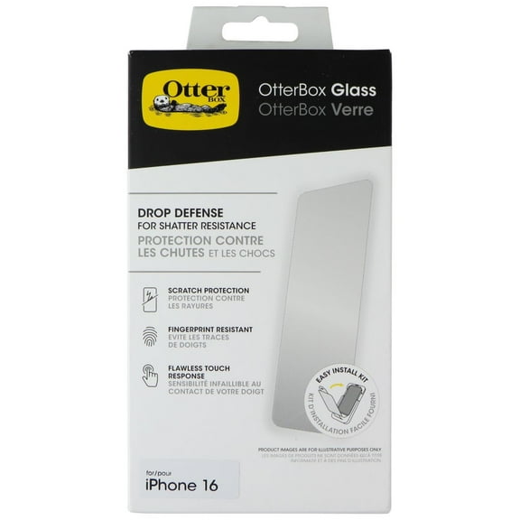 OtterBox Glass Screen Protector for Apple iPhone 16 - Clear