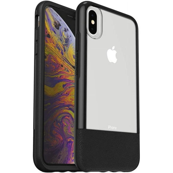 OtterBox Statement Series - Back cover for cell phone - plastic, felt, thermoplastic polyurethane (TPU) - lucent black - for iPhone XS Max