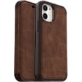 thumbnail image 1 of OtterBox Strada Carrying Case (Folio) Apple iPhone 12 mini Smartphone, Espresso Brown, 1 of 10