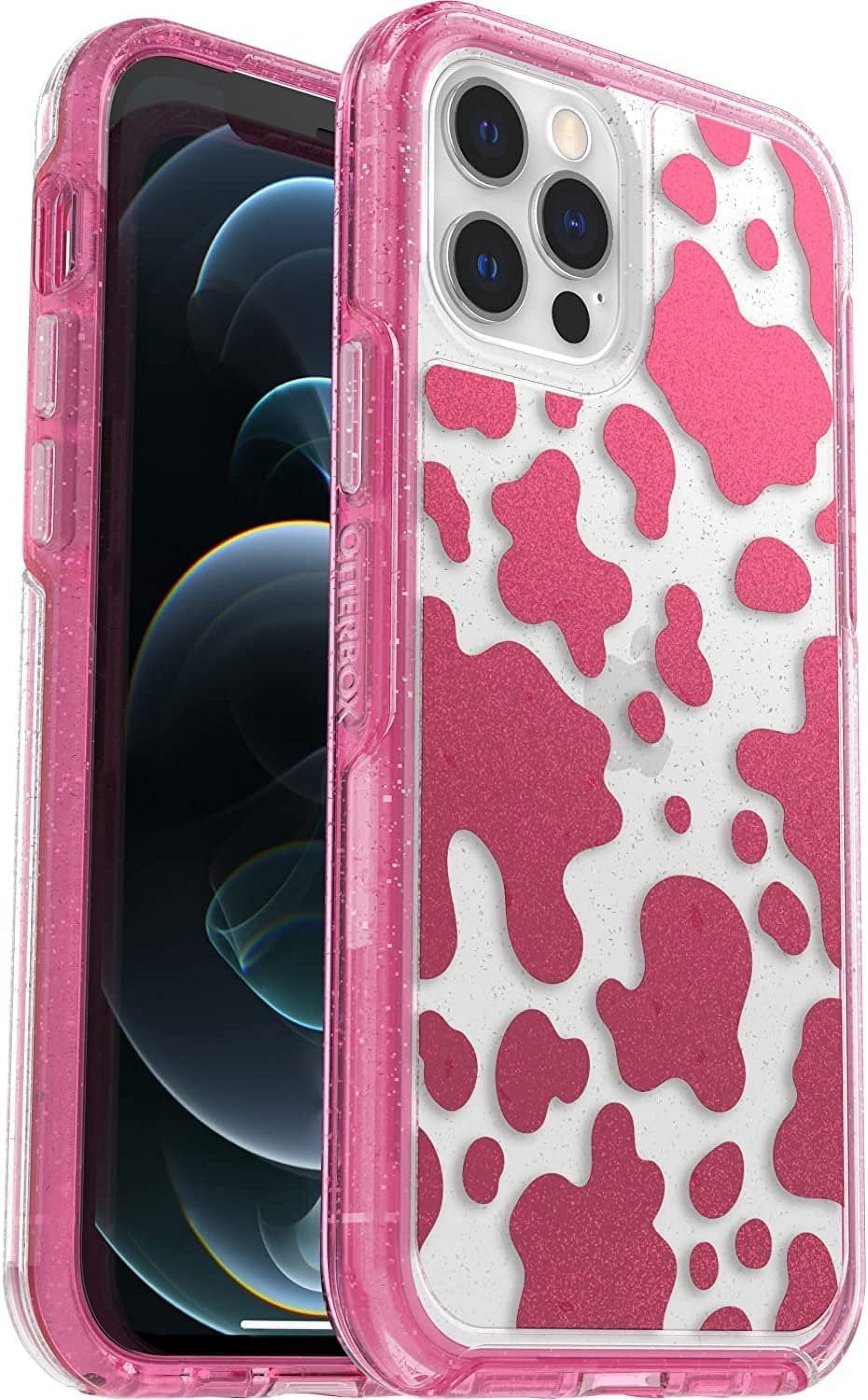 OtterBox Symmetry Clear Series Case for iPhone 12 & iPhone 12 Pro Only - Non-Retail Packaging - Disco Cowgirl Pink