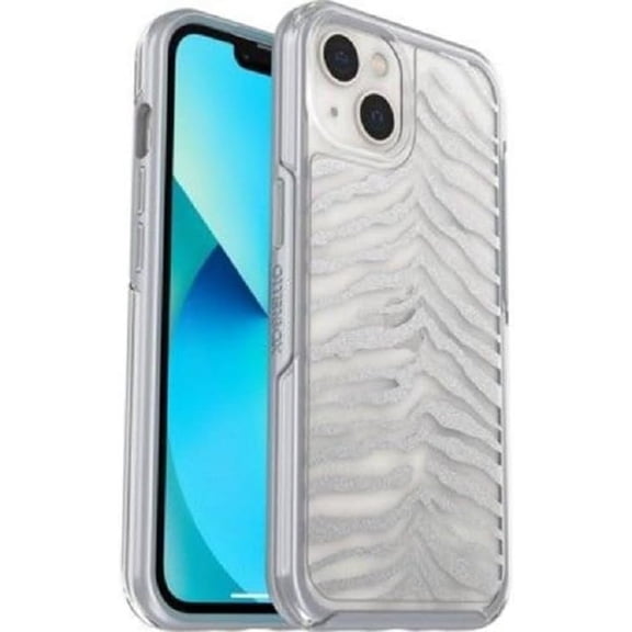 OtterBox Symmetry Clear Series Case for iPhone 13 Only - Non Retail Packaging - Zebra Silver