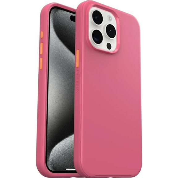 OtterBox Symmetry Series+ Case With MagSafe for iPhone 15 Pro Max, Haute Pink