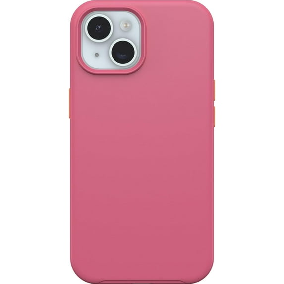 OtterBox Symmetry Series+ Case With MagSafe for iPhone 15, iPhone 14, and iPhone 13, Haute Pink