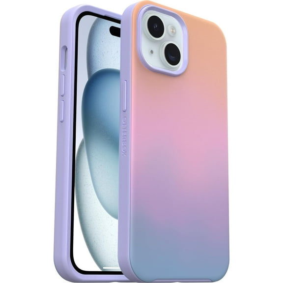 OtterBox Symmetry Series+ Case With MagSafe for iPhone 15, iPhone 14, and iPhone 13, Soft Sunset
