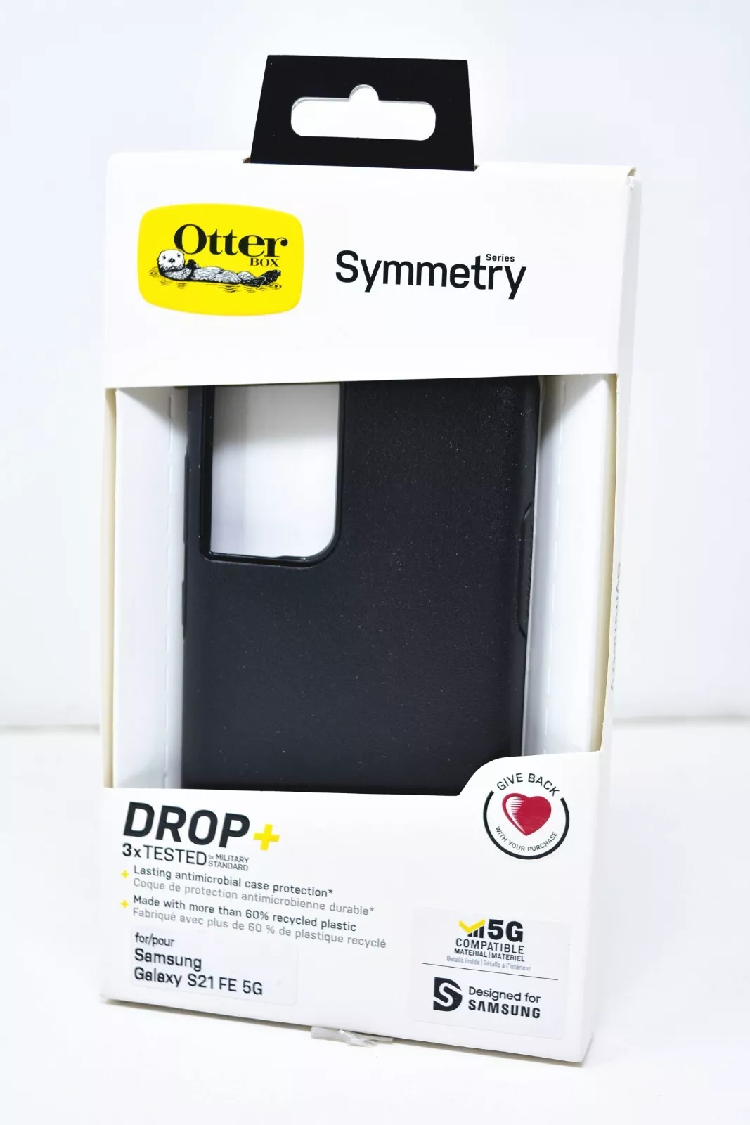 OtterBox Symmetry Series Cell Phone Case for Samsung Galaxy S21 FE 5G, Black