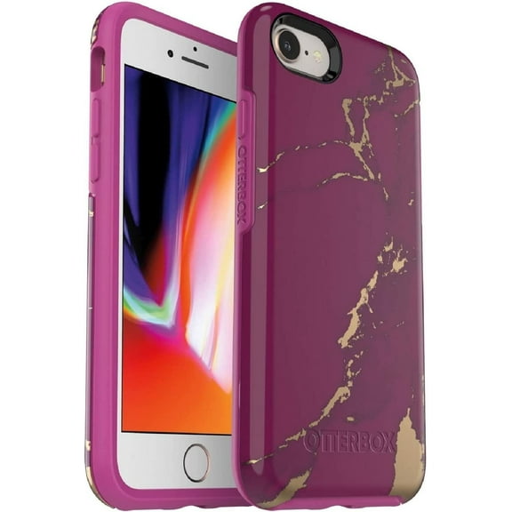 OtterBox Symmetry Series Case for iPhone SE 3rd and 2nd gen and iPhone 8/7 Only - Non-Retail Packaging - Purple Marble