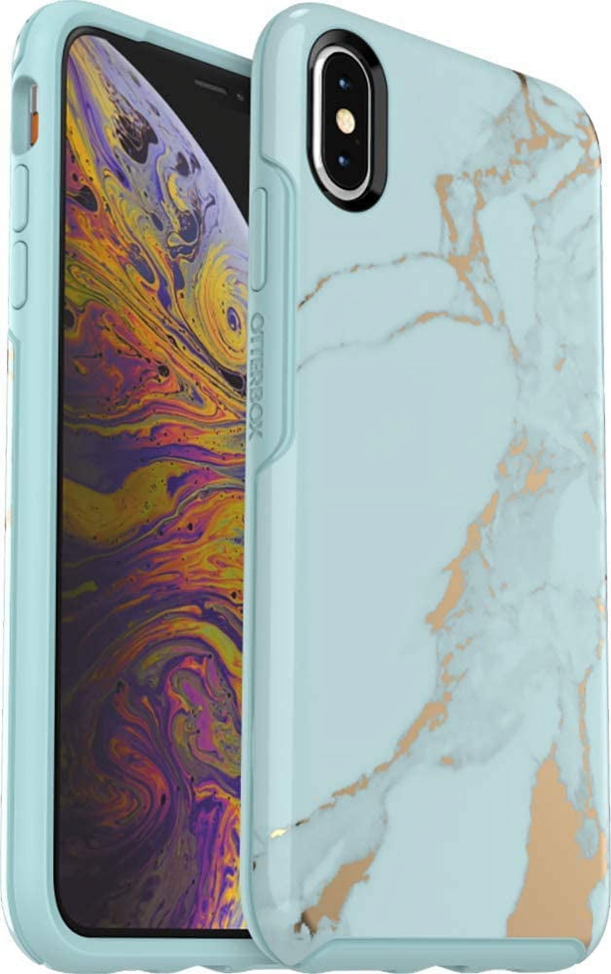 OtterBox Symmetry Series Case for iPhone XS Max, Teal Marble