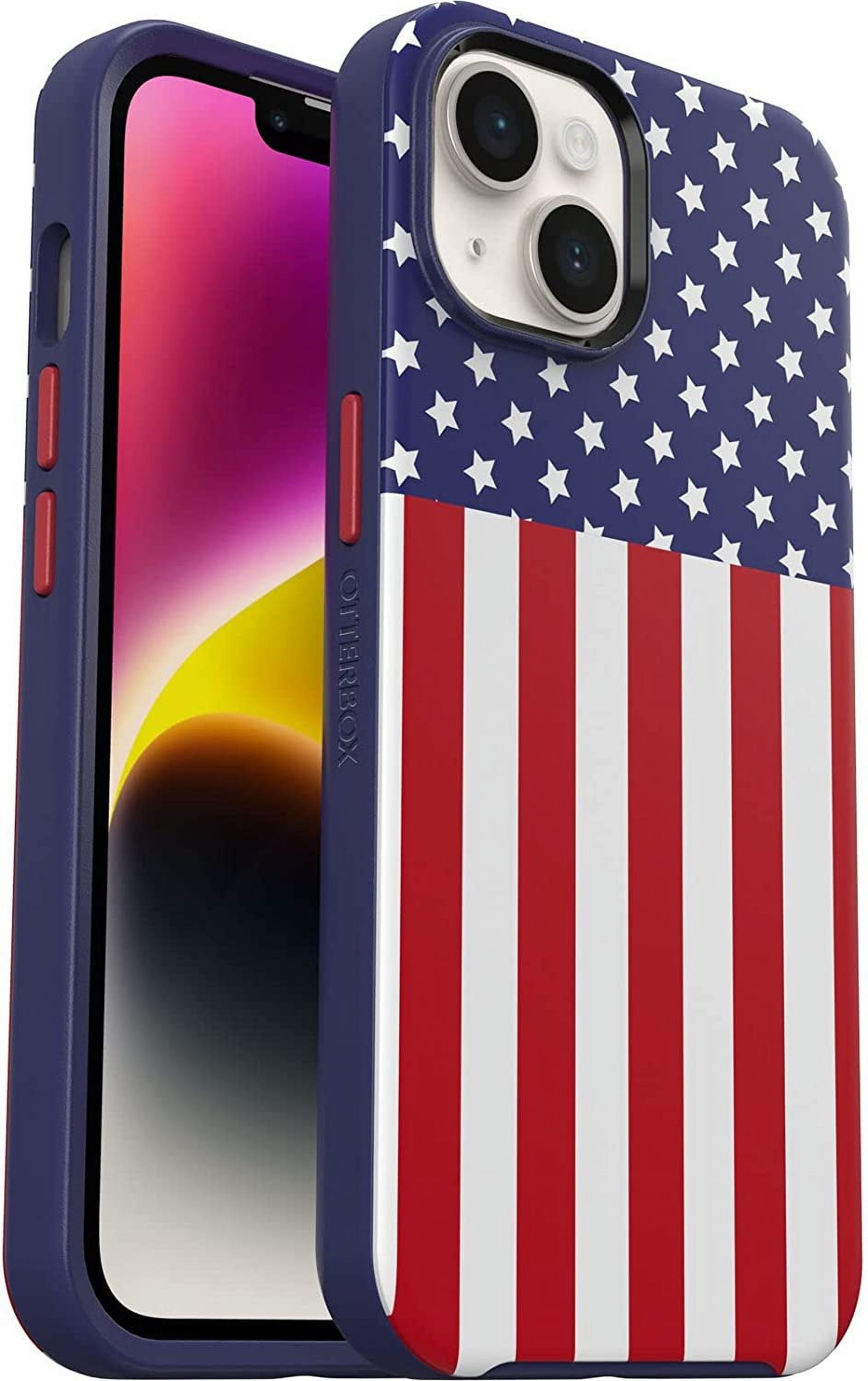 OtterBox Symmetry Series+ Case with Magsafe for iPhone 14 & iPhone 13 Only - Non-Retail Packaging - American Flag