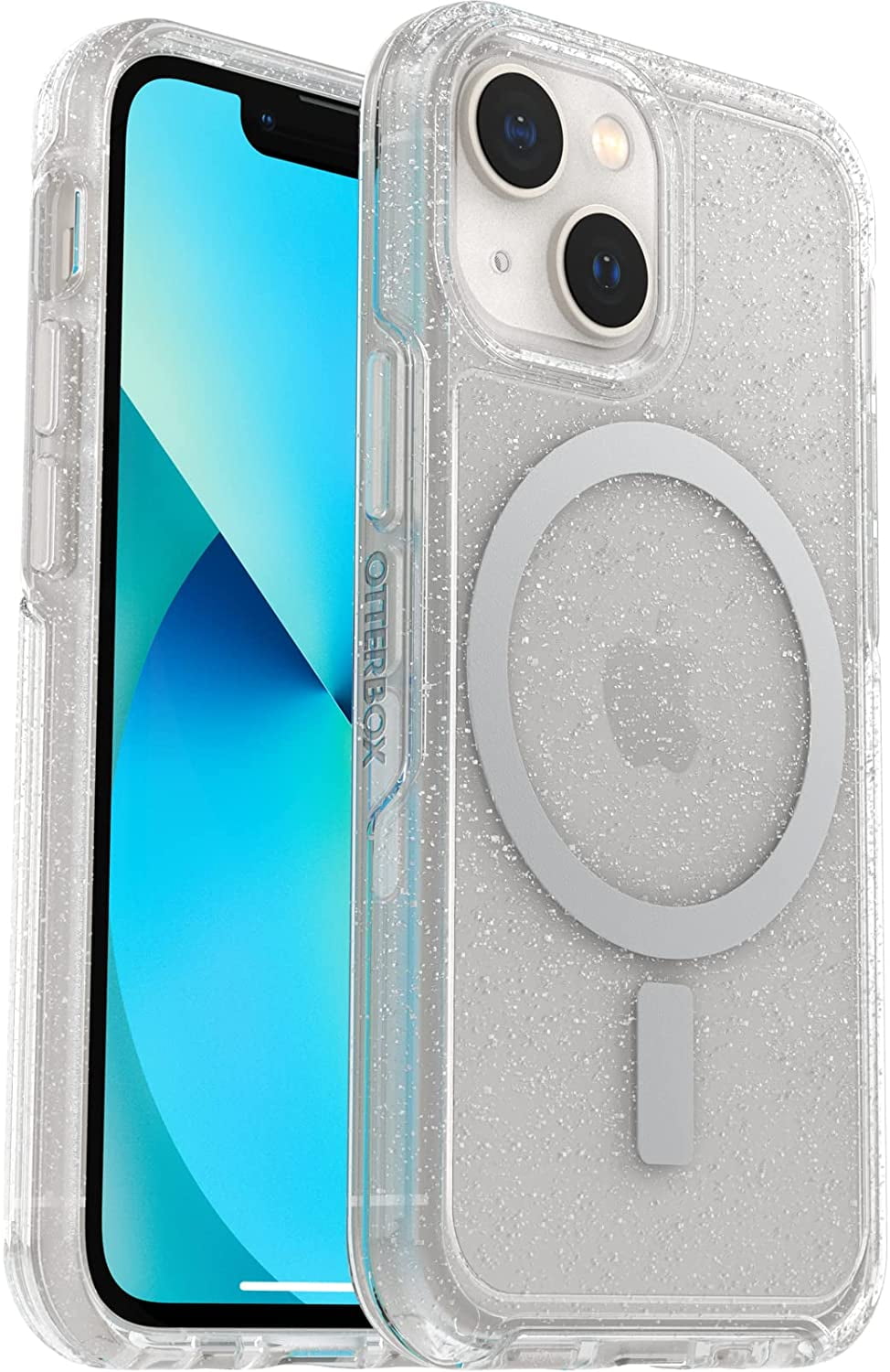 OtterBox Symmetry Series+ Clear Antimicrobial Case with MagSafe for iPhone 12/13 Mini - Stardust