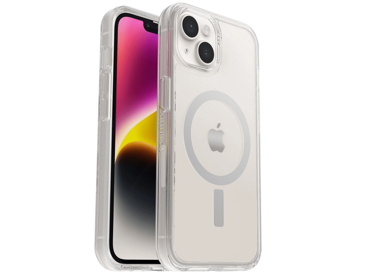 OtterBox Symmetry Series+ Clear Antimicrobial Clear iPhone 14 Case for MagSafe 77-89208