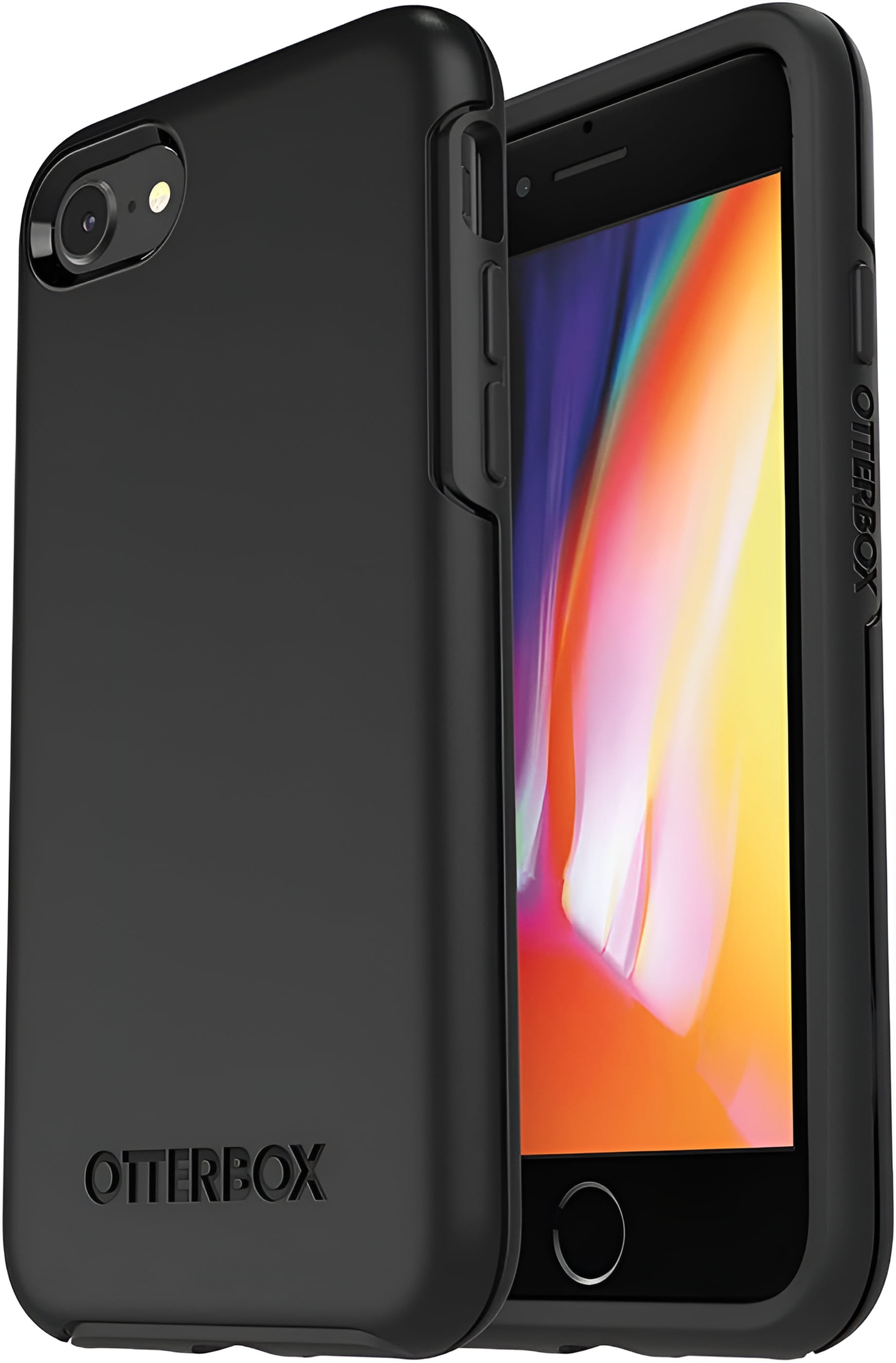 OtterBox Symmetry Series Slim Case for iPhone SE 3rd Gen 2022, iPhone SE 2nd 2020, iPhone 8 and iPhone 7 NOT Plus - Bulk Packaging - Black