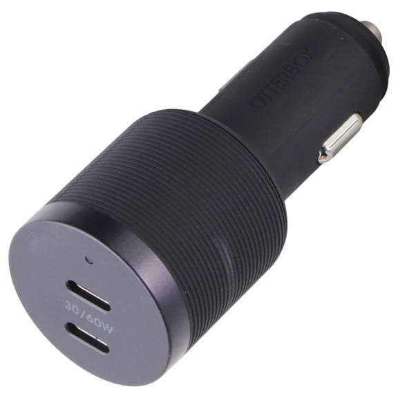 OtterBox (60W) Premium Pro Dual Port USB-C Fast Charge Car Charger - Black