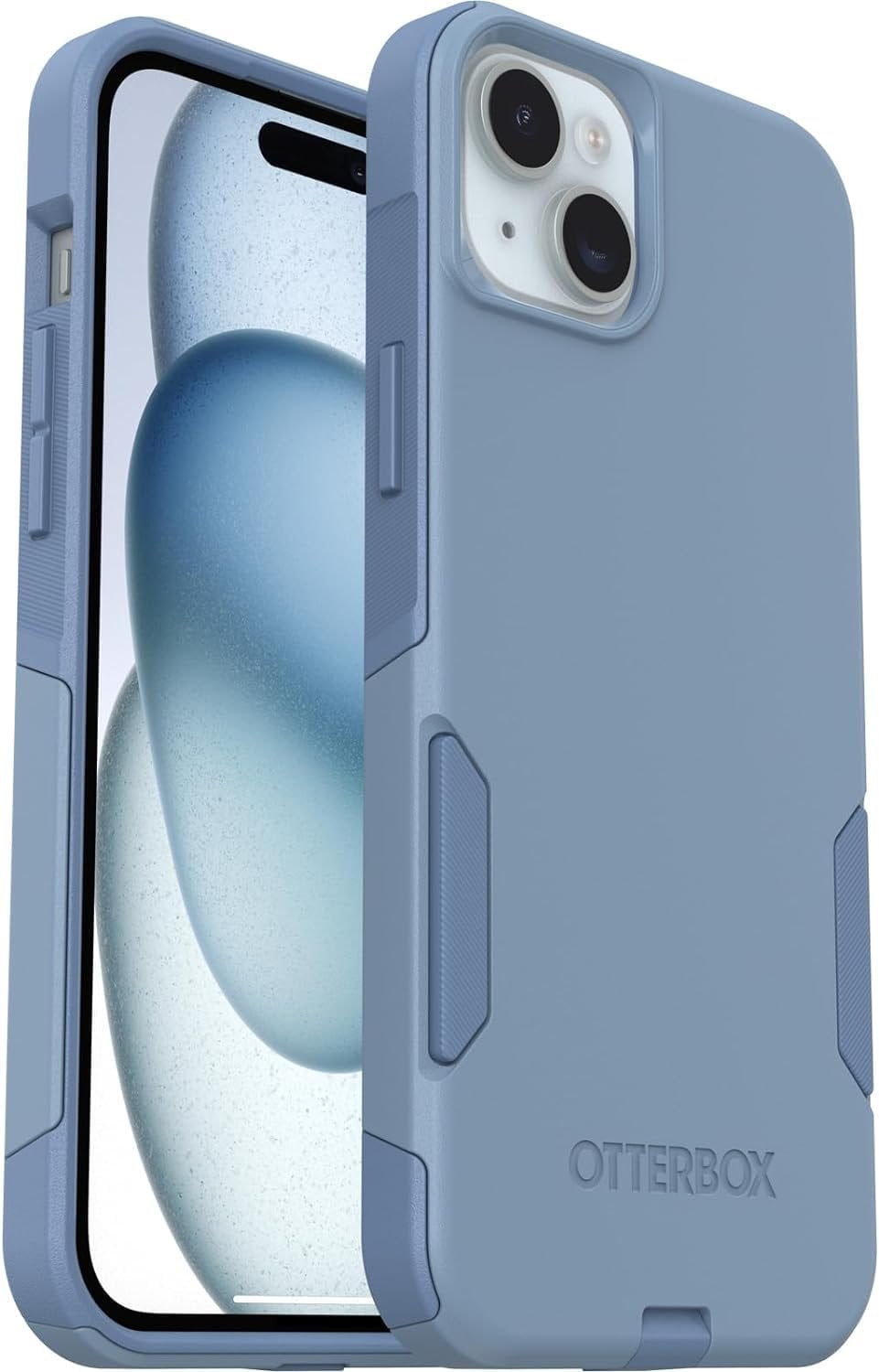 OtterBox Wireless Charging CELL Phone Case for iPhone 15 Plus, Crisp Denim Blue