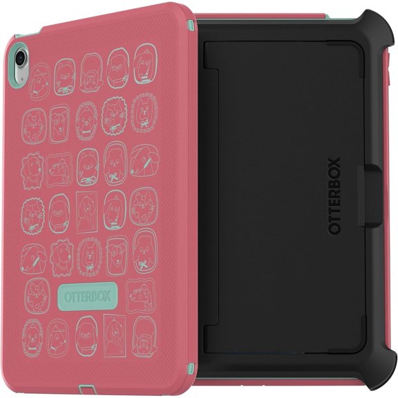 OtterBox iPad (A16) & iPad 10th Gen (Only) - Defender Series Case - Pawfect Parade (Pink) - Multi-Layer Protection - Four Position Stand - Built-in Screen Protector, Port Covers, Apple Pencil Storage